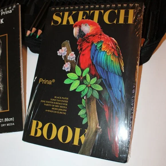 PRINA Art Supplies 120-Colored Pencils in Case and 2 New Sketch Books - Picture 6 of 7